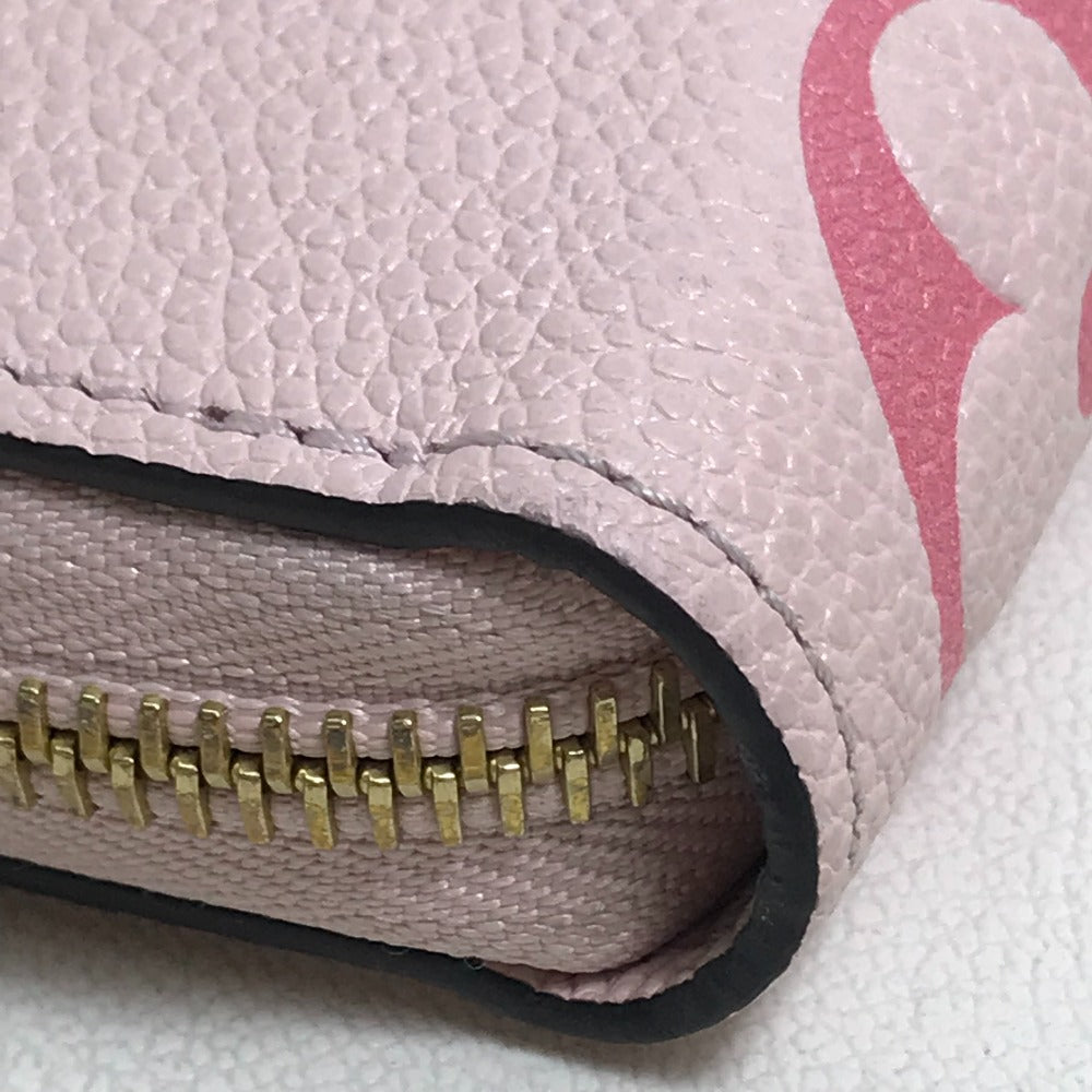 LOUIS VUITTON Long Wallet Purse M80403 Monogram Ann Platt Leather pink Monogram Ann Platt By the pool Women Used Authentic