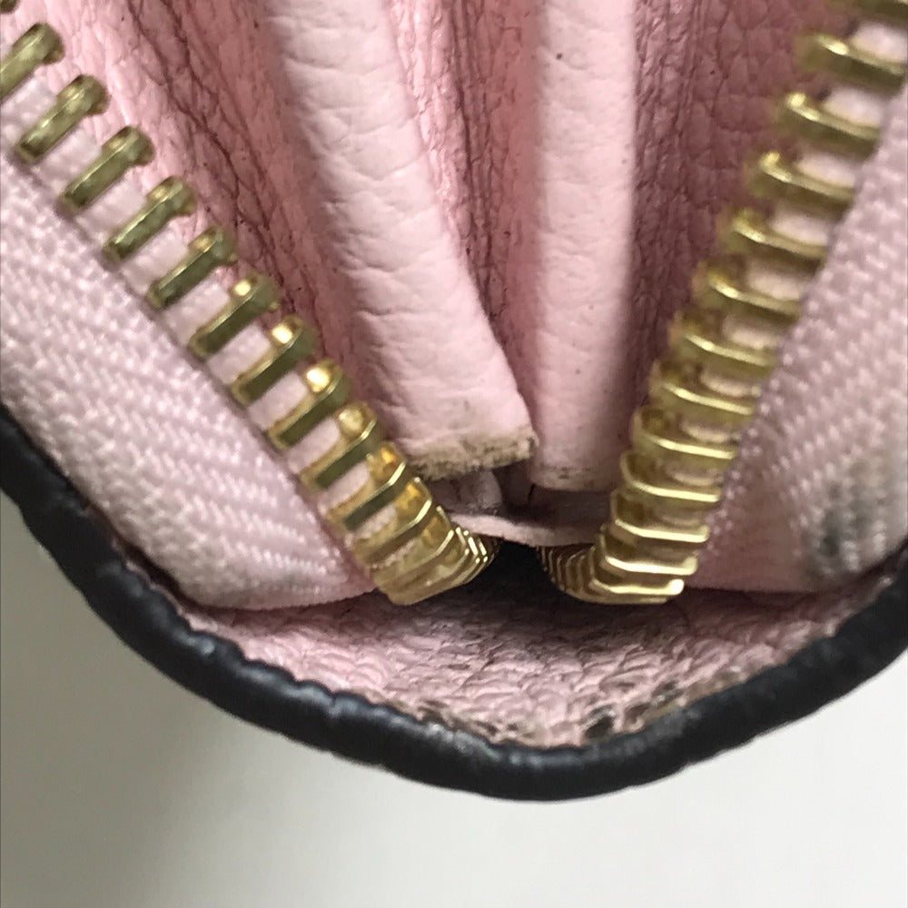 LOUIS VUITTON Long Wallet Purse M80403 Monogram Ann Platt Leather pink Monogram Ann Platt By the pool Women Used Authentic