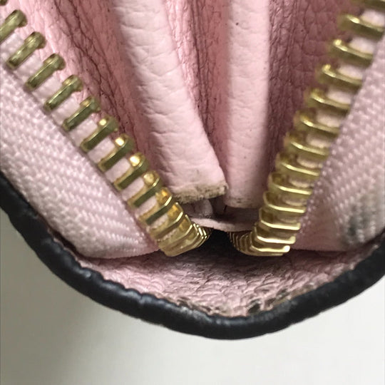 LOUIS VUITTON Long Wallet Purse M80403 Monogram Ann Platt Leather pink Monogram Ann Platt By the pool Women Used Authentic