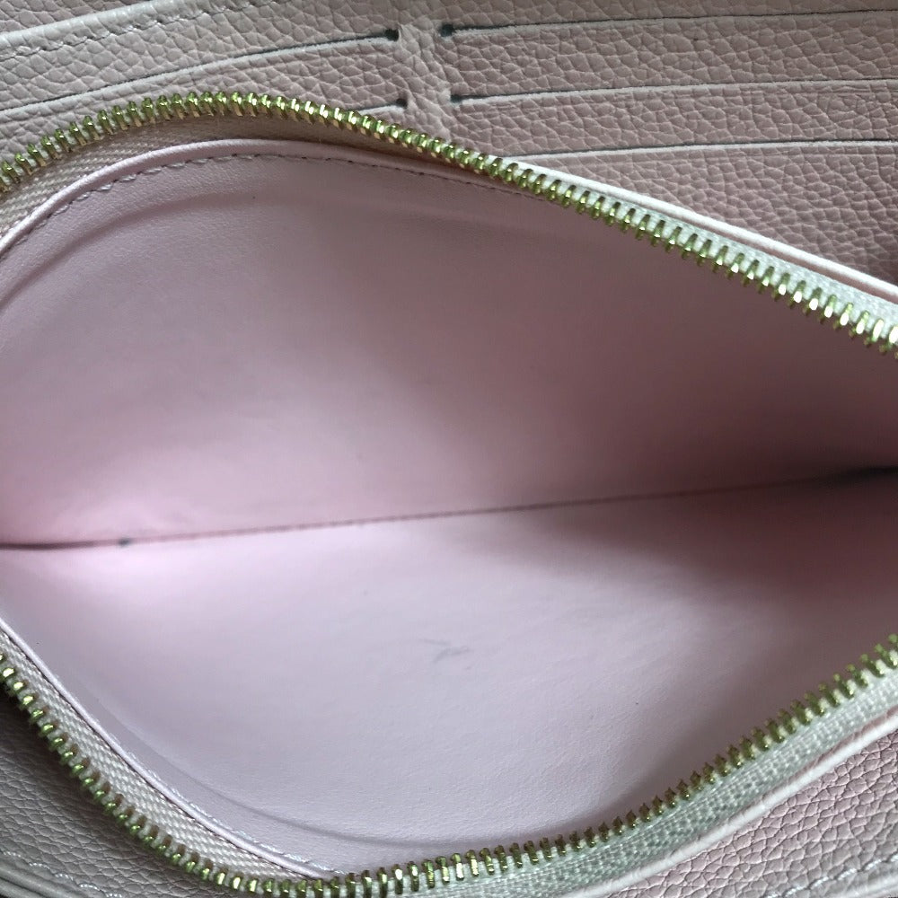 LOUIS VUITTON Long Wallet Purse M80403 Monogram Ann Platt Leather pink Monogram Ann Platt By the pool Women Used Authentic