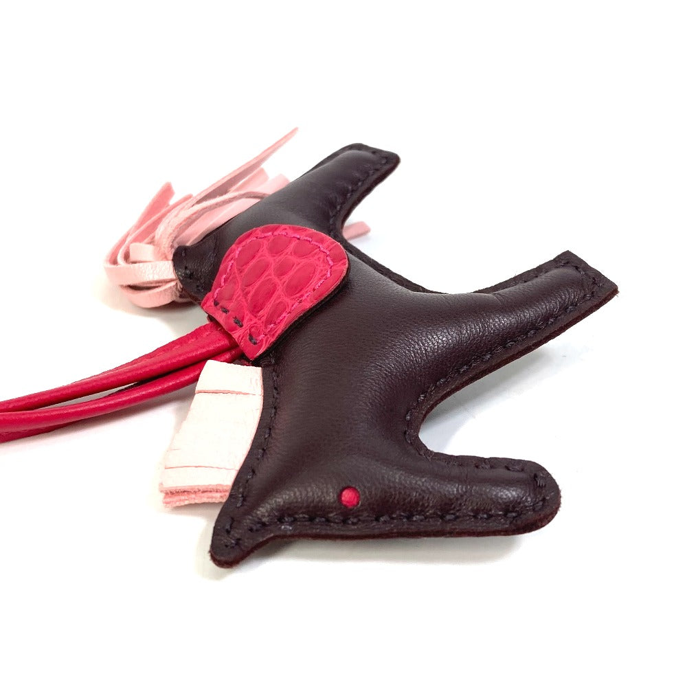 HERMES Bag charm Anyo Miro Brown Rodeo PM Women Used Authentic