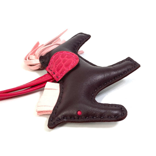 HERMES Bag charm Anyo Miro Brown Rodeo PM Women Used Authentic