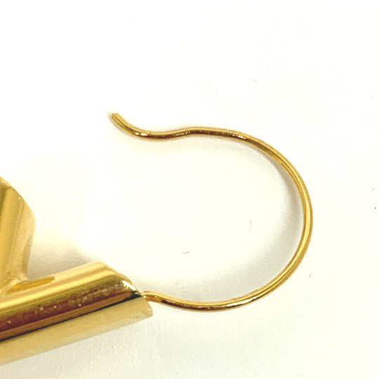 LOUIS VUITTON Pierce M61088 Gold Plated gold logo Hoop Earring Essential V