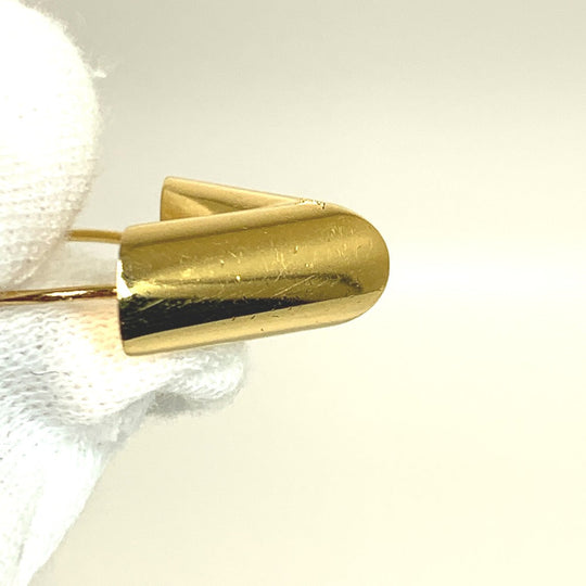 LOUIS VUITTON Pierce M61088 Gold Plated gold logo Hoop Earring Essential V