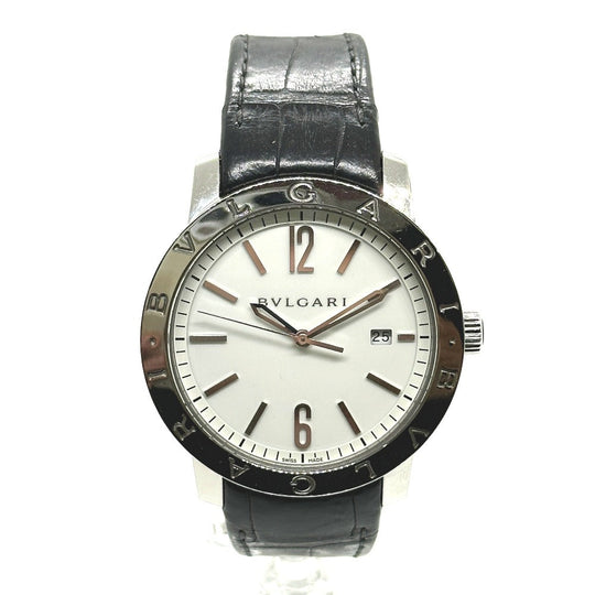 BVLGARI Watches Mechanical Automatic BB41WSLD Stainless Steel, Leather Belt Silver Bulgari Bulgari white dial mens Used Authentic