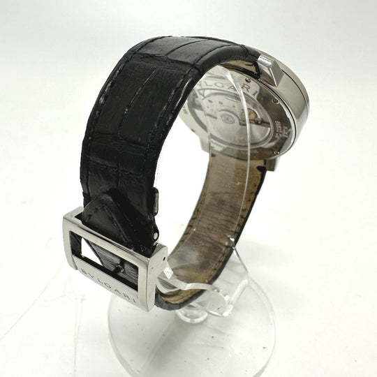 BVLGARI Watches Mechanical Automatic BB41WSLD Stainless Steel, Leather Belt Silver Bulgari Bulgari white dial mens Used Authentic