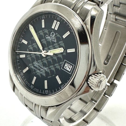 OMEGA Watches Mechanical Automatic 2508.80 Stainless Steel Silver Jacques Mayol 2002 Seamaster chronometer blue dial