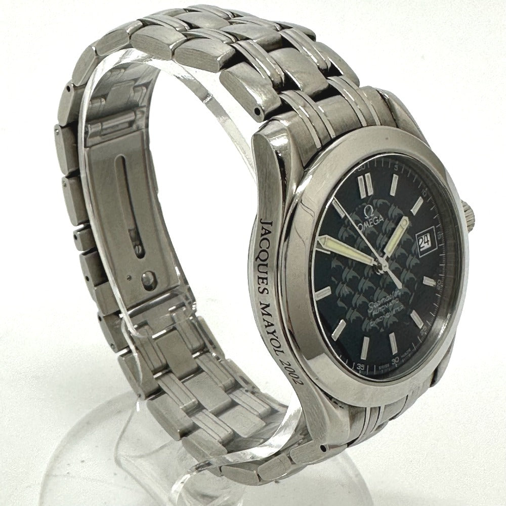 OMEGA Watches Mechanical Automatic 2508.80 Stainless Steel Silver Jacques Mayol 2002 Seamaster chronometer blue dial