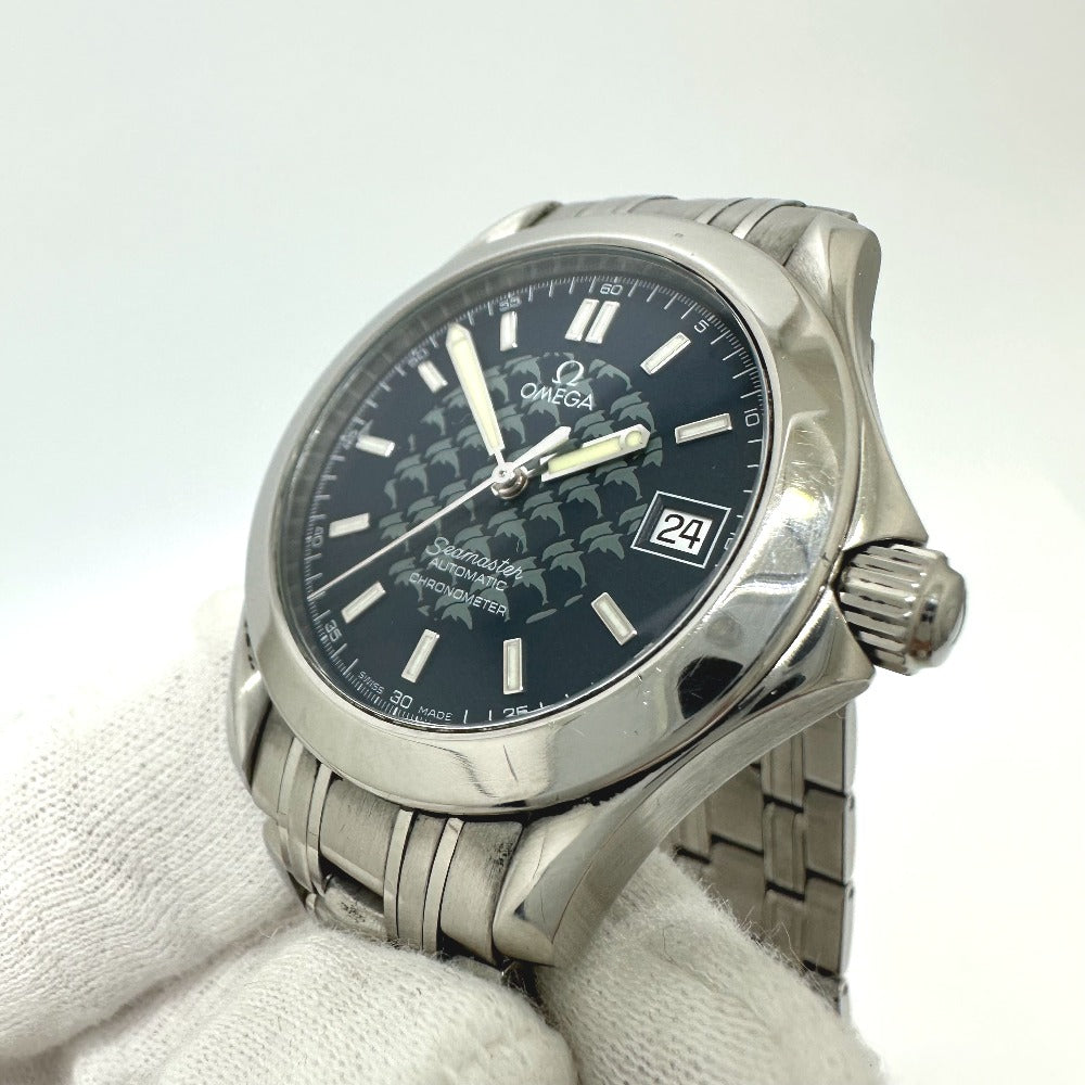 OMEGA Watches Mechanical Automatic 2508.80 Stainless Steel Silver Jacques Mayol 2002 Seamaster chronometer blue dial