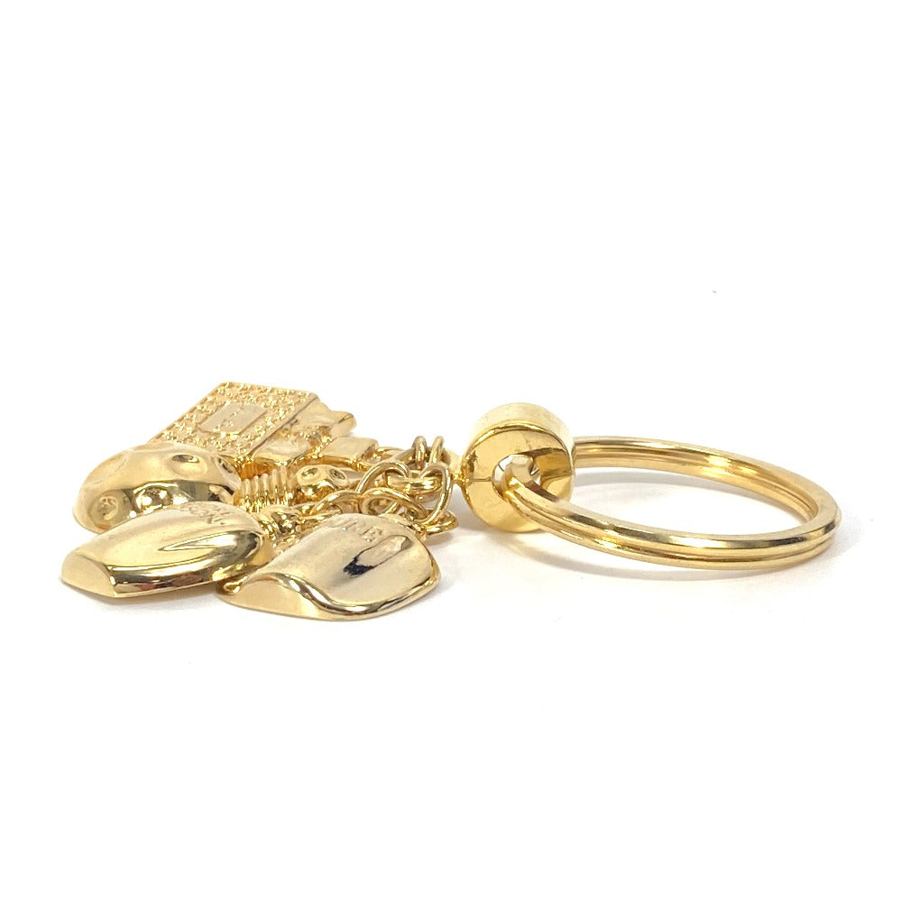 Christian Dior key ring Gold Plated gold Perfume Bag charm Women Used Authentic
