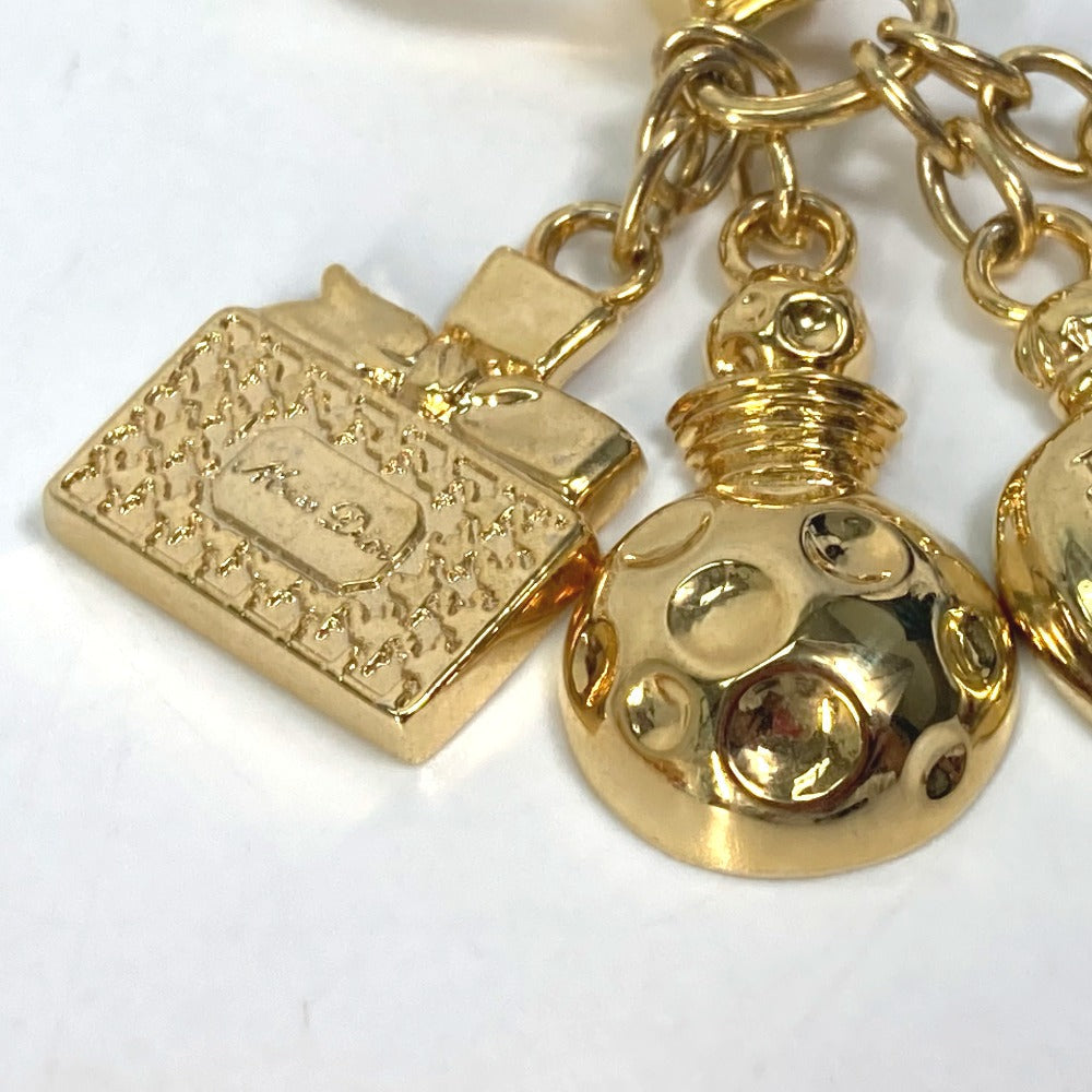 Christian Dior key ring Gold Plated gold Perfume Bag charm Women Used Authentic