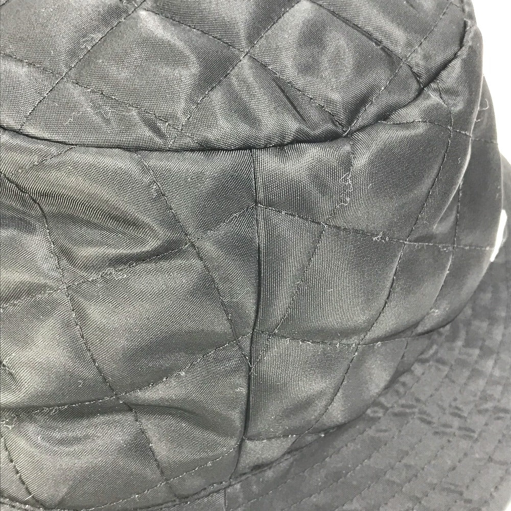 CELINE hat  2AUB0930C Nylon black logo quilting Women S/57 Used Authentic