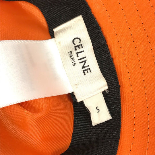 CELINE hat  2AUB0930C Nylon black logo quilting Women S/57 Used Authentic