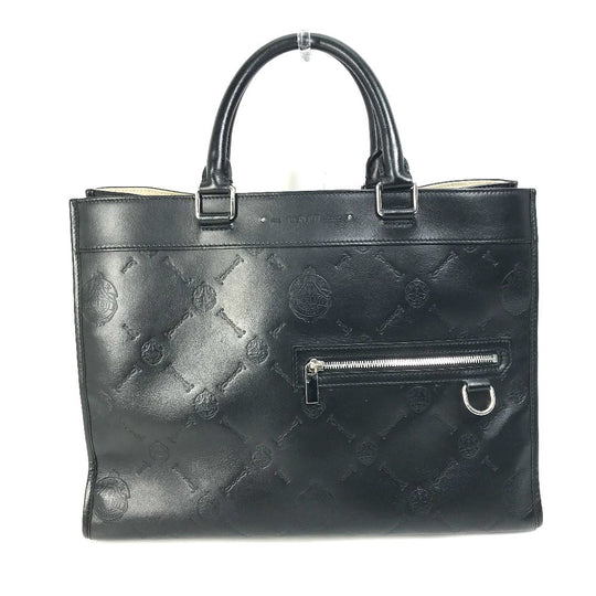 Berluti Tote Bag leather black logo Ulysse Small mens Used Authentic
