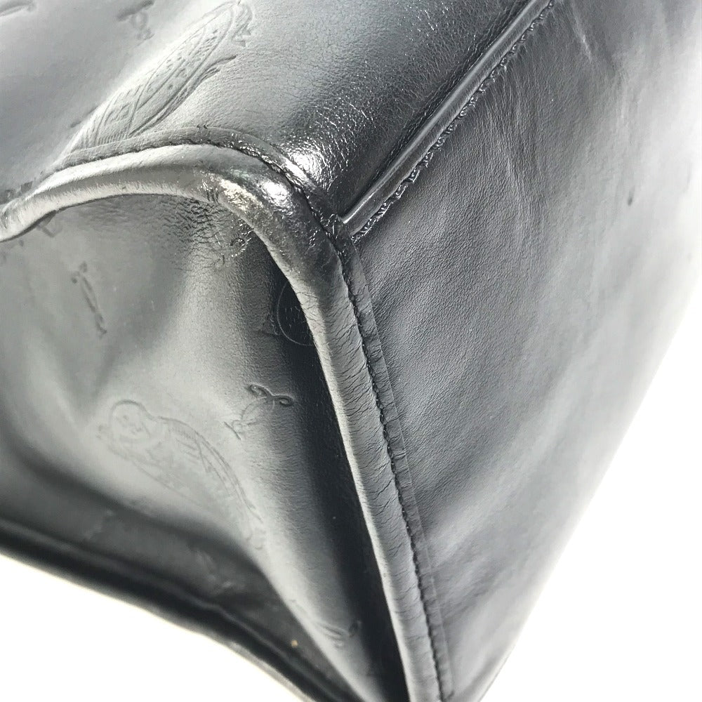 Berluti Tote Bag leather black logo Ulysse Small mens Used Authentic