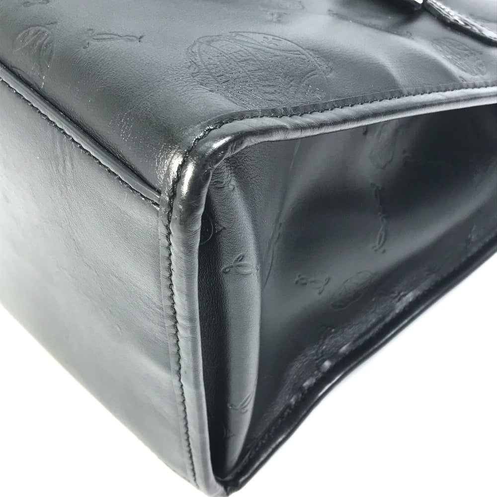 Berluti Tote Bag leather black logo Ulysse Small mens Used Authentic