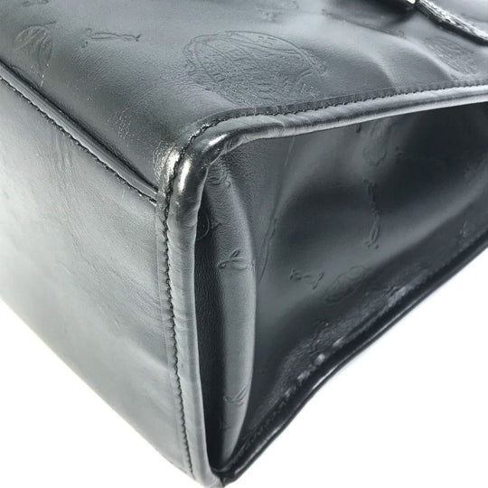 Berluti Tote Bag leather black logo Ulysse Small mens Used Authentic