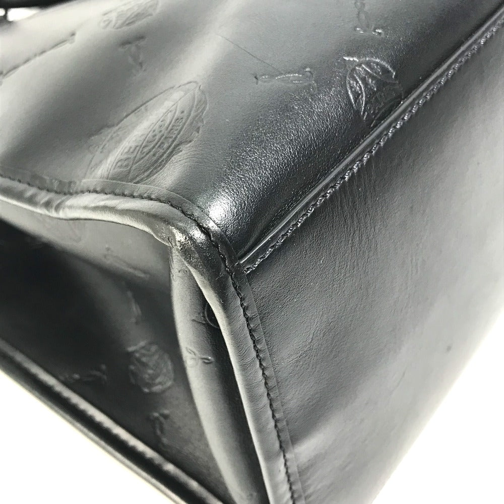 Berluti Tote Bag leather black logo Ulysse Small mens Used Authentic