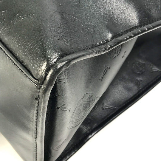 Berluti Tote Bag leather black logo Ulysse Small mens Used Authentic