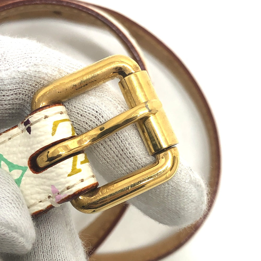 LOUIS VUITTON belt M9272W Monogram multicolor canvas multicolor Monogram multicolor Sainteure Carre Women 80/32 Used Authentic