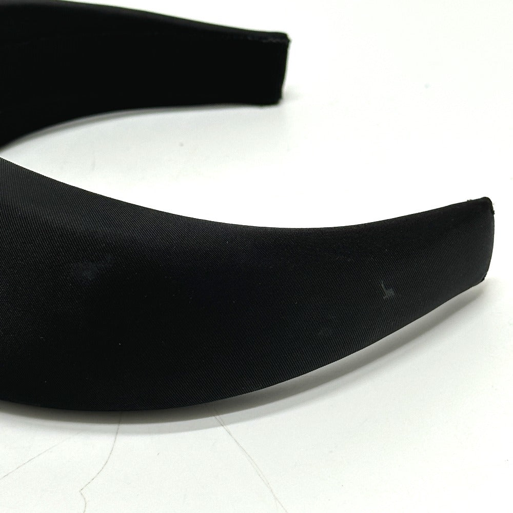 PRADA hair accessory Nylon black Triangle logo hair accessory Women Used Authentic