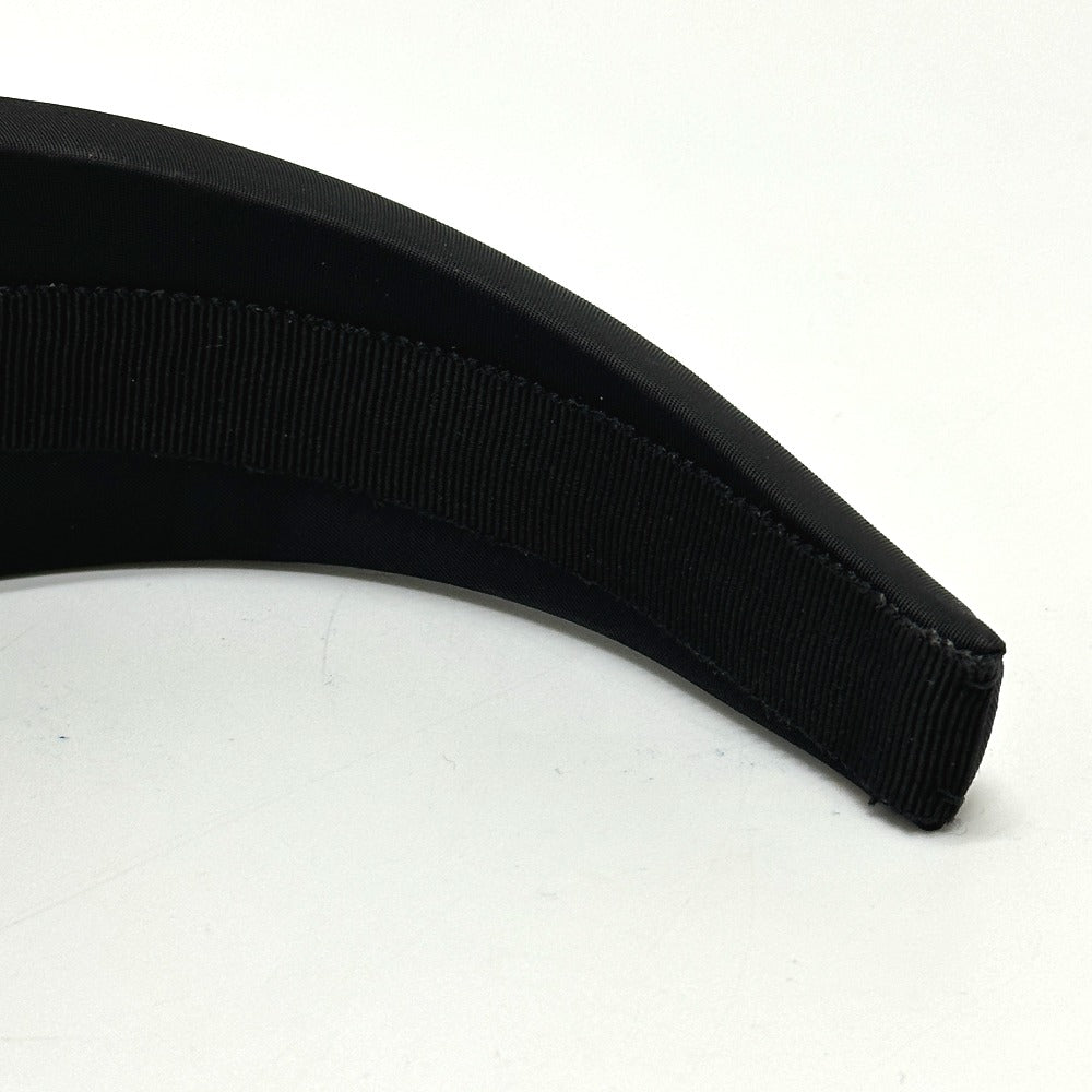 PRADA hair accessory Nylon black Triangle logo hair accessory Women Used Authentic