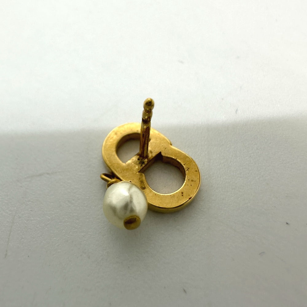 Dior Pierce Gold Plated gold logo CD Tribal Women Used Authentic