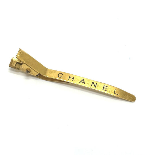 CHANEL Valletta Gold Plated gold Barrette Women Used Authentic