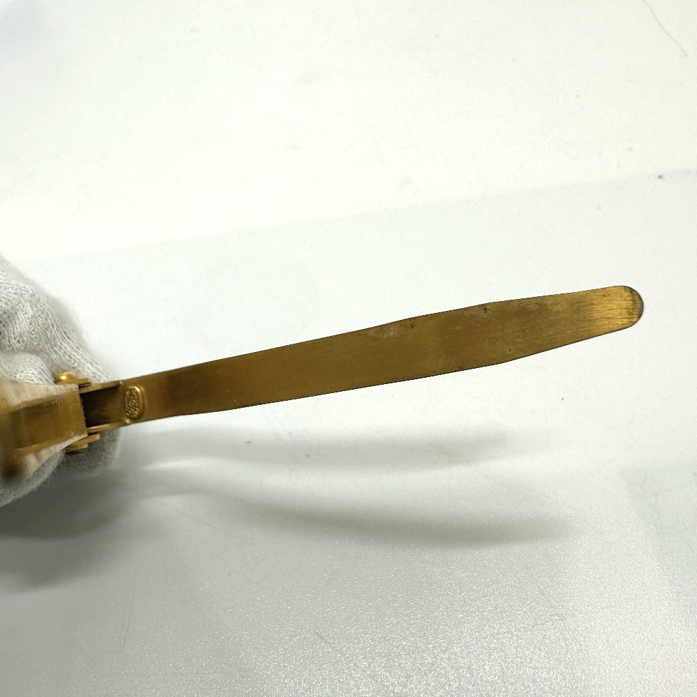 CHANEL Valletta Gold Plated gold Barrette Women Used Authentic