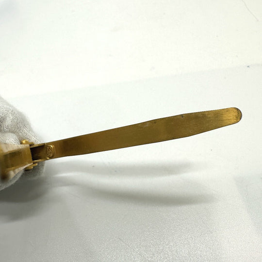 CHANEL Valletta Gold Plated gold Barrette Women Used Authentic