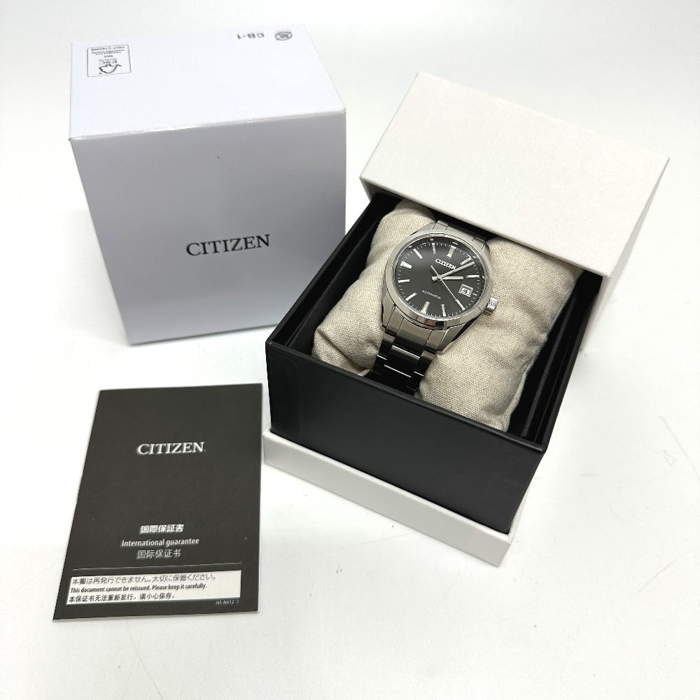 CITIZEN Watches Mechanical Automatic 9011-S125804 Stainless Steel Silver mechanical black dial mens Used Authentic