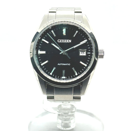 CITIZEN Watches Mechanical Automatic 9011-S125804 Stainless Steel Silver mechanical black dial mens Used Authentic