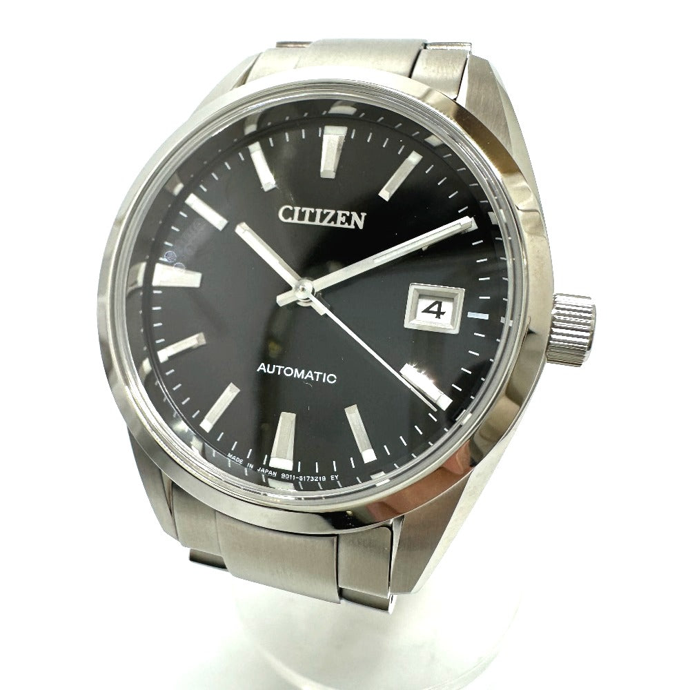 CITIZEN Watches Mechanical Automatic 9011-S125804 Stainless Steel Silver mechanical black dial mens Used Authentic