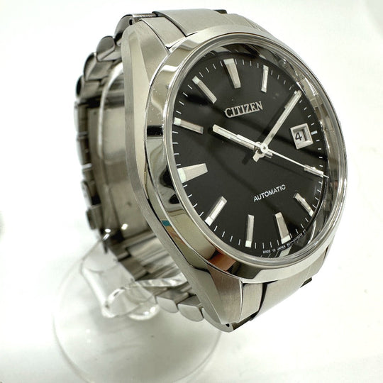 CITIZEN Watches Mechanical Automatic 9011-S125804 Stainless Steel Silver mechanical black dial mens Used Authentic