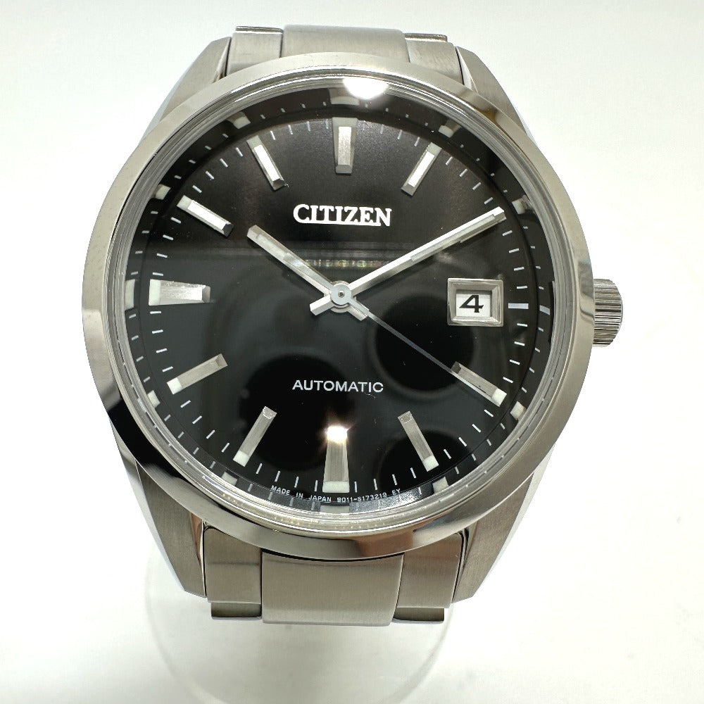 CITIZEN Watches Mechanical Automatic 9011-S125804 Stainless Steel Silver mechanical black dial mens Used Authentic