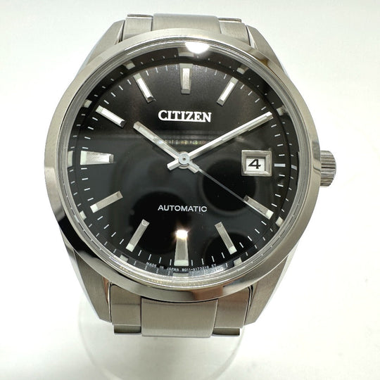 CITIZEN Watches Mechanical Automatic 9011-S125804 Stainless Steel Silver mechanical black dial mens Used Authentic