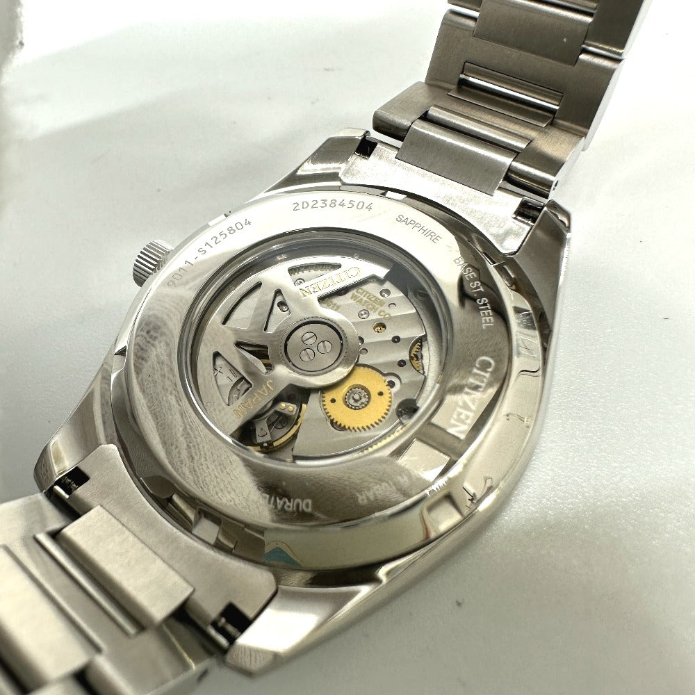 CITIZEN Watches Mechanical Automatic 9011-S125804 Stainless Steel Silver mechanical black dial mens Used Authentic
