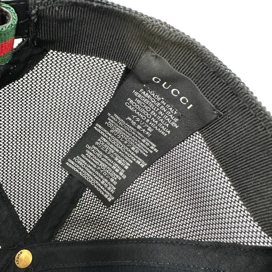 GUCCI cap 426887 GG Supreme Canvas beige Print GG mens 58 Used Authentic