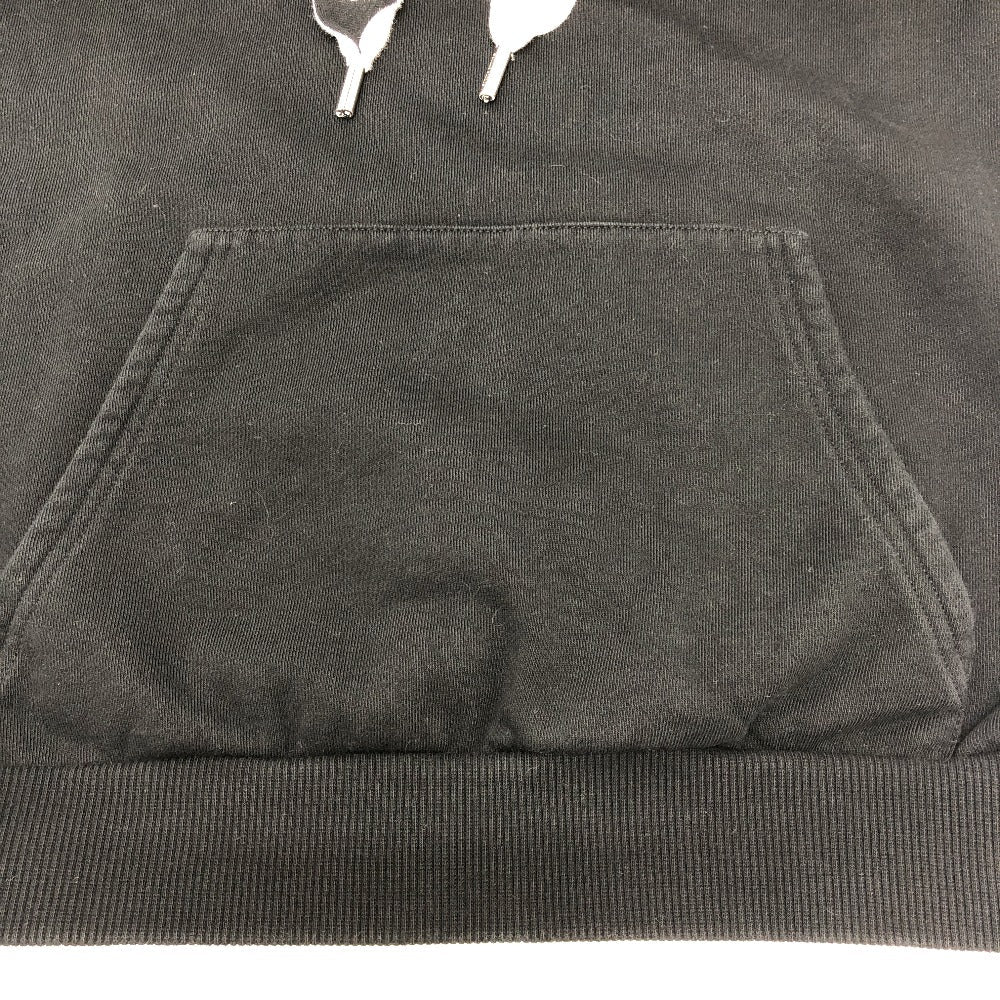 CELINE Hoodie 2Y468670Q cotton black logo laces Hoodie mens XS Used Authentic