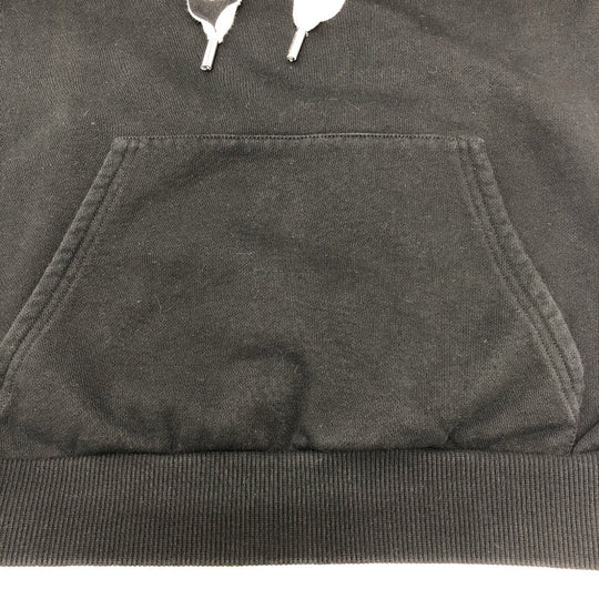 CELINE Hoodie 2Y468670Q cotton black logo laces Hoodie mens XS Used Authentic
