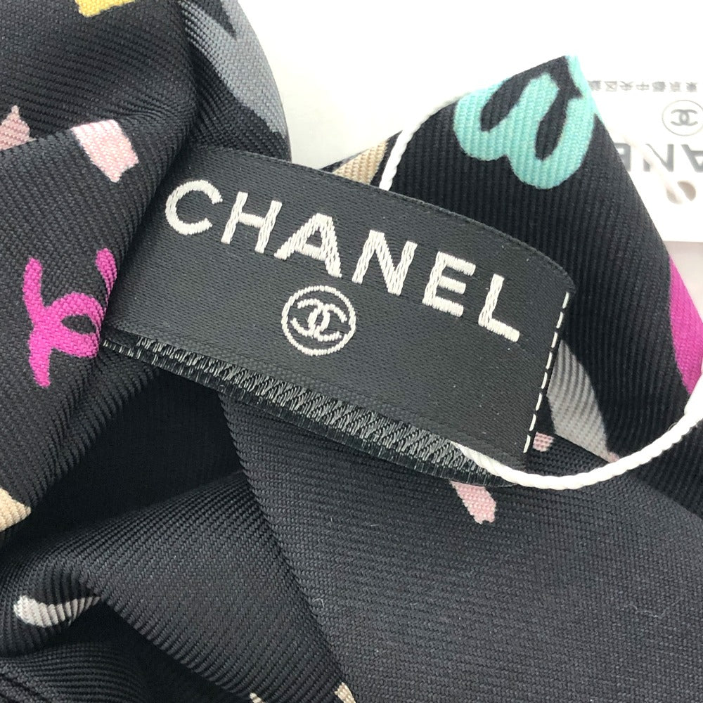 CHANEL hair accessory silk black Ribbon COCO Mark hair accessory Women Used Authentic
