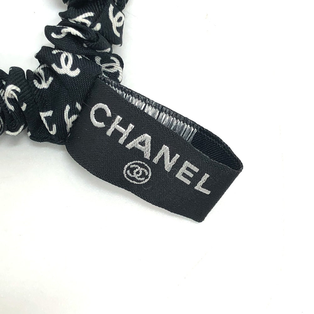 CHANEL hair accessory silk Black x white Ribbon COCO Mark hair accessory Women Used Authentic