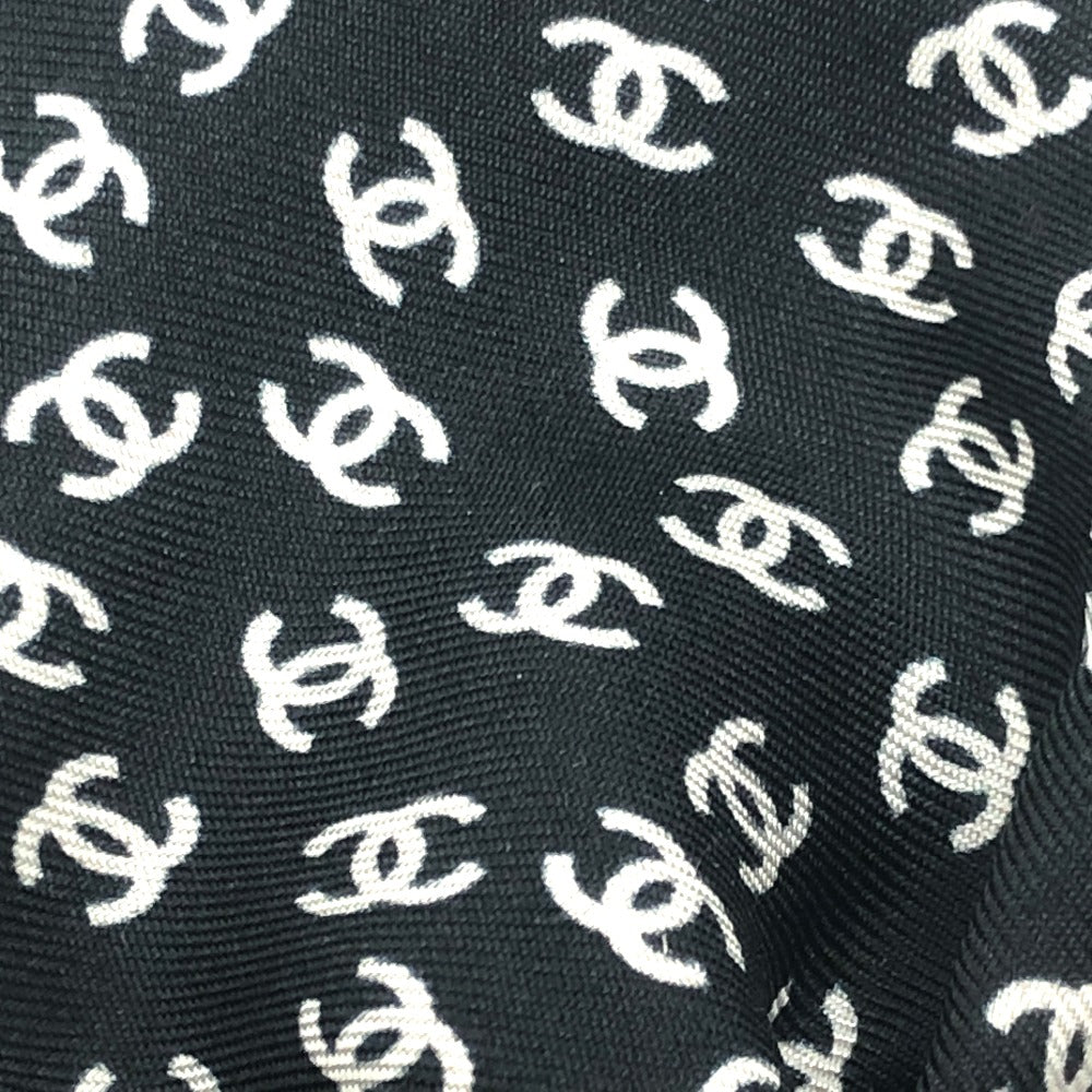CHANEL hair accessory silk Black x white Ribbon COCO Mark hair accessory Women Used Authentic