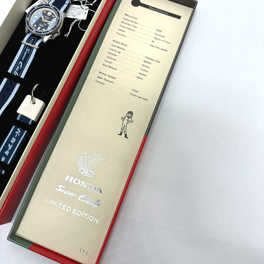 SEIKO Watches Mechanical Automatic 4R36-15A0 Stainless Steel, Nylon Belt Silver Seiko 5 super cub blue dial mens Used Authentic