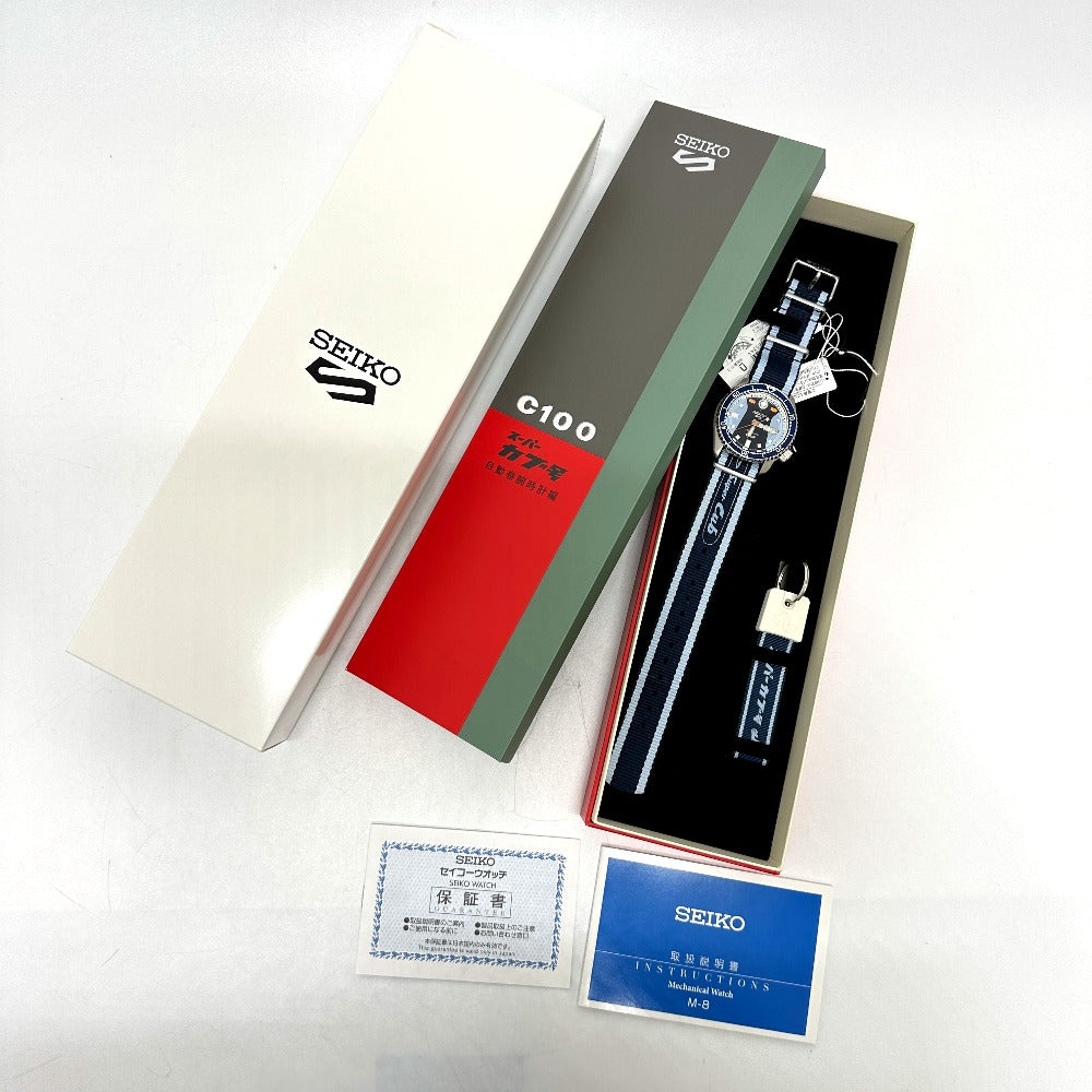 SEIKO Watches Mechanical Automatic 4R36-15A0 Stainless Steel, Nylon Belt Silver Seiko 5 super cub blue dial mens Used Authentic