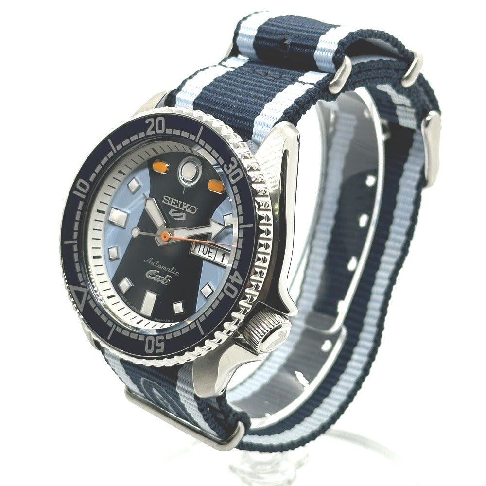 SEIKO Watches Mechanical Automatic 4R36-15A0 Stainless Steel, Nylon Belt Silver Seiko 5 super cub blue dial mens Used Authentic