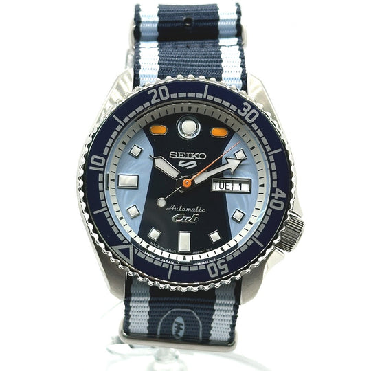 SEIKO Watches Mechanical Automatic 4R36-15A0 Stainless Steel, Nylon Belt Silver Seiko 5 super cub blue dial mens Used Authentic