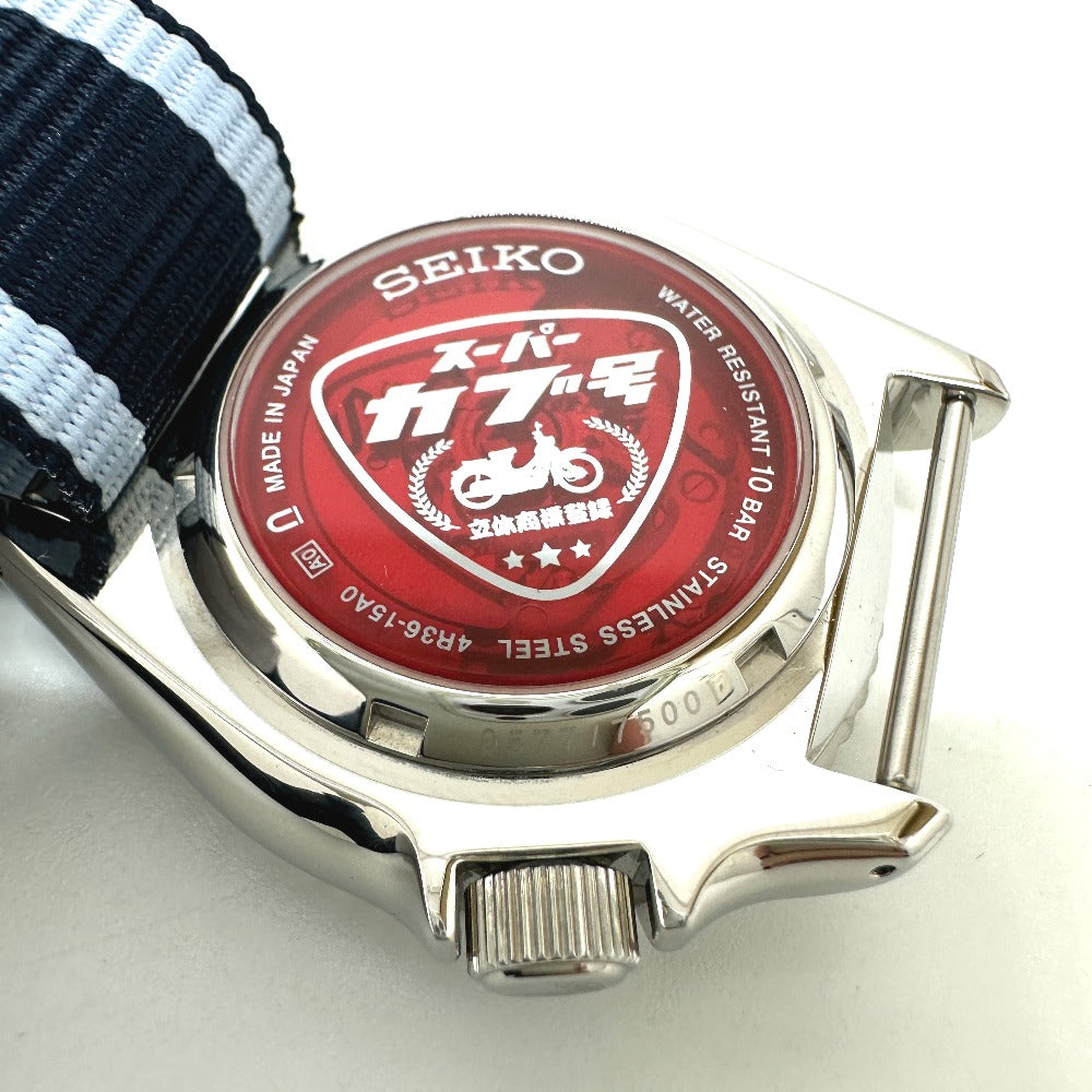 SEIKO Watches Mechanical Automatic 4R36-15A0 Stainless Steel, Nylon Belt Silver Seiko 5 super cub blue dial mens Used Authentic
