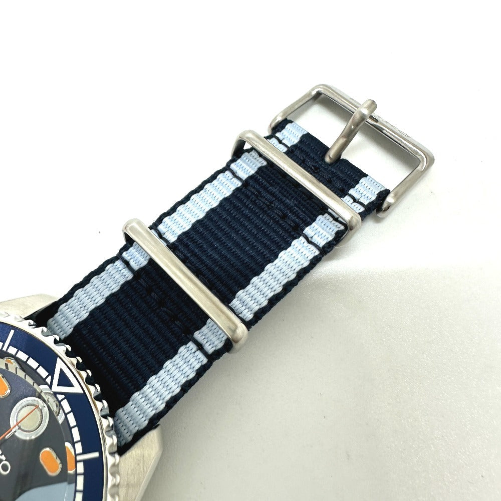 SEIKO Watches Mechanical Automatic 4R36-15A0 Stainless Steel, Nylon Belt Silver Seiko 5 super cub blue dial mens Used Authentic