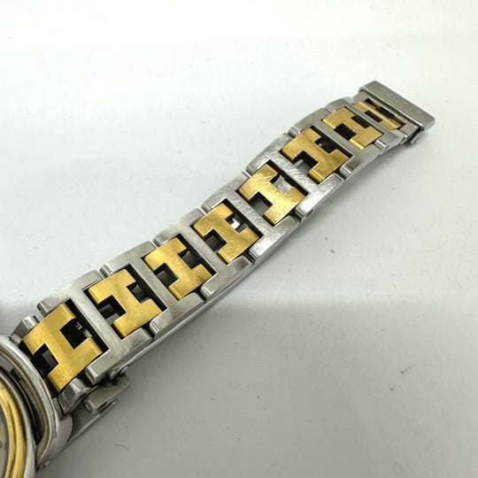 HERMES Watches Quartz PU2.220 Stainless Steel/Gold Plated Silver / Gold Pullman Women Used Authentic